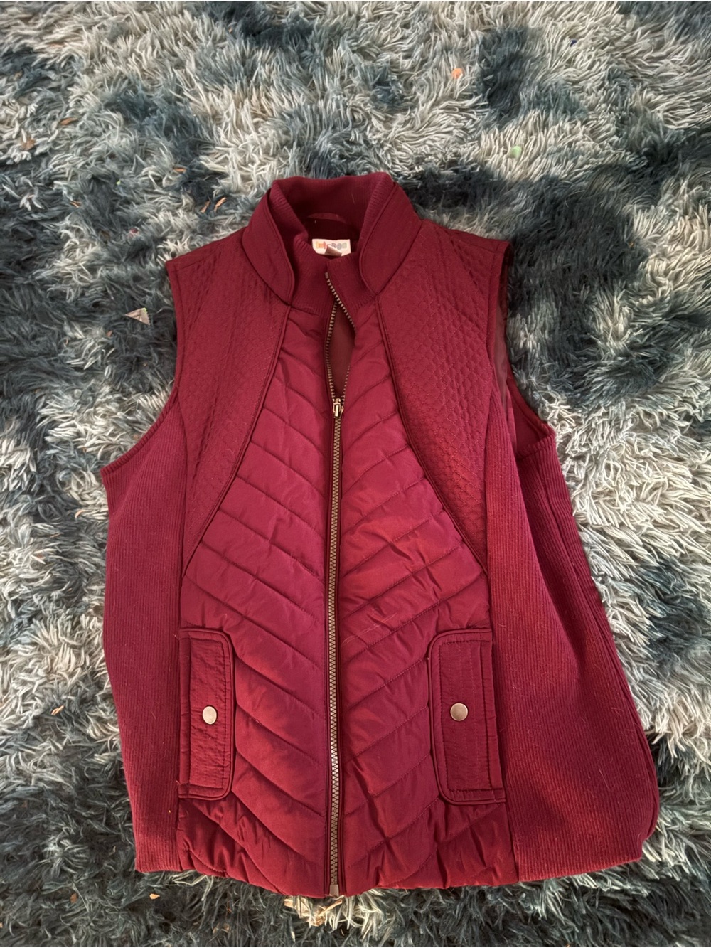 LuLaRoe Quilted Sleeveless Vest in Deep purple